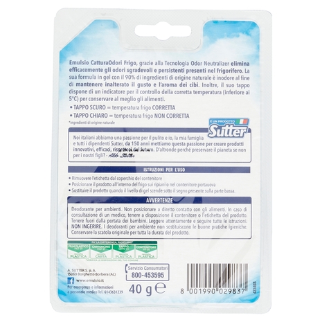 Emulsio Cattura Odori Gel Frigo 40 g
